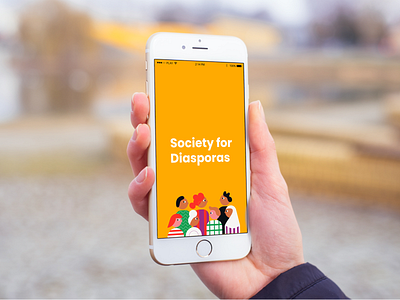 Society For Diasporas app branding branding design design illustrator logo typography