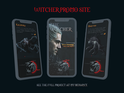Witcher promo site concept design promo promotional design ui uidesign