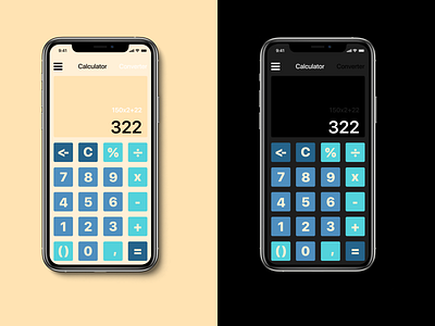 Sea side calculator. Daily UI #4 calculator calculator ui dailyui dailyuichallenge figma iphone 11 pro ui