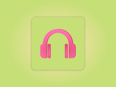 Mobile app icon. Daily UI #5 dailyui dailyui005 dailyuichallenge design design art headphones icon ui