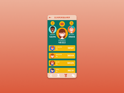 Daily UI 019. Leaderboard dailyui dailyuichallenge design figma illustration leaderboard mobile mobile design mobile ui ui