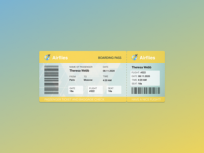 Daily UI 024. Boarding Pass boardingpass dailyui dailyuichallenge design figma ticket ui