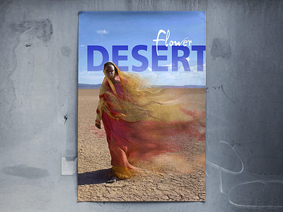 Movie poster "Desert flower" desert design film mokup movie photo photoshop poster typography