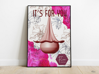 Perfume poster app design graphic design typography