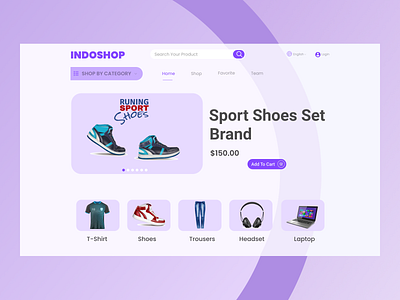 Indoshop web branding design ecommerce elegant html html css icon inspired minimal shapes shop trend ui ux web web design web inspiration webdesign website