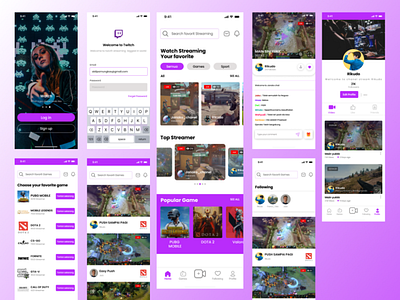 Twitch App Redesign android animation branding design ecommerce illustration inspired logo ui ux website