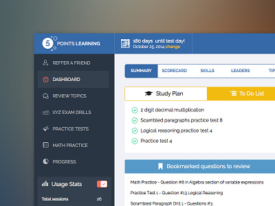 5 Points Learning learning study ui ux web