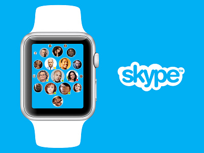 Contacts in Skype for Watch apple contacts skype ui ux watch