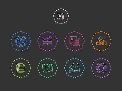 Set Of Icons For Creative Lab creative icons illustrations lab outline