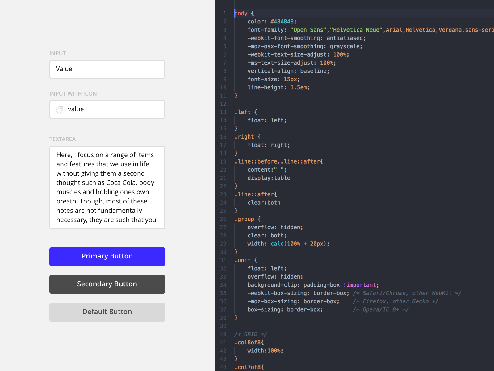 Basic UI Kit Code by MΛX on Dribbble