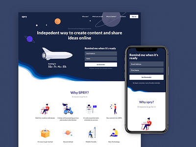 spry Landing page