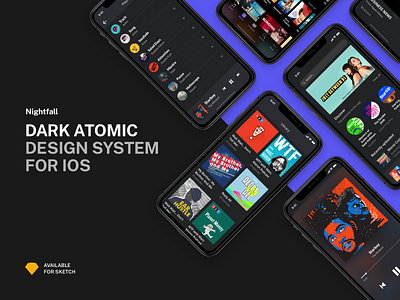 Nightfall: Dark Atomic Design System for iOS