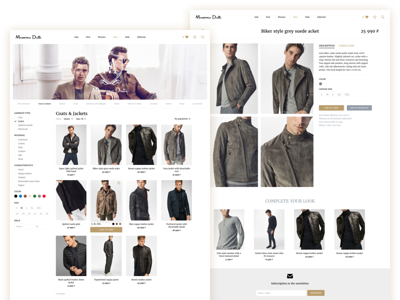 Massimo Dutti Online Store by Ilya ...