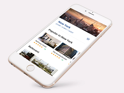 Travel App Concept app booking cards clean iphone mobile rating travel ui ux