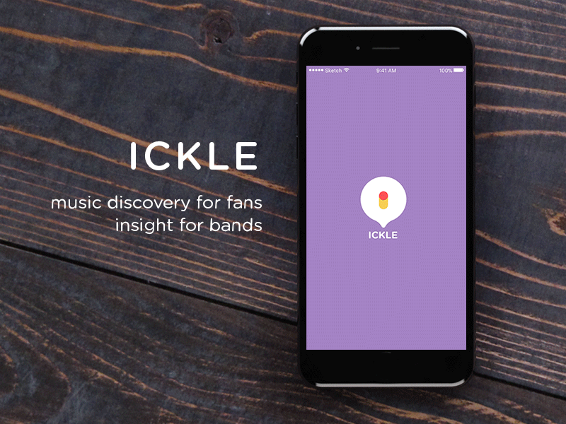 Ickle Mockup audio discovery music ui