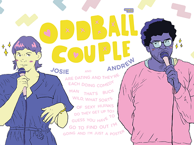 Oddball Couple - Comedy Poster illustration poster