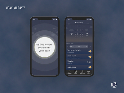 Alarm Settings Design adobe photoshop adobe xd alarm app dailyui design product design sleep ui user interface ux uxui design