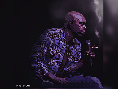 Dave Chappelle from his special: Unforgiven character illustration illustrator portrait portrait illustration procreateapp