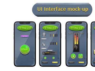 Ui/UX mock-up app design commission design gold coast audio illustration procreate protoart ui