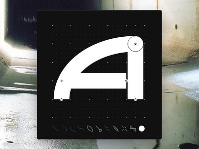Letter A - CyberMunk Alphabet cyberpunk design dotgrid font future sideproject signs type