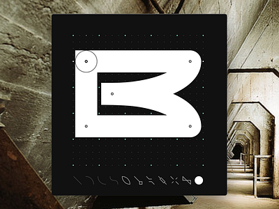 Letter B - CyberMunk Alphabet cyberpunk design dotgrid font future sideproject signs type