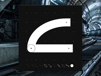 Letter C - CyberMunk Alphabet black cybermunk cyberpunk design dotgrid dribbble font future grid myshots sideproject signs type