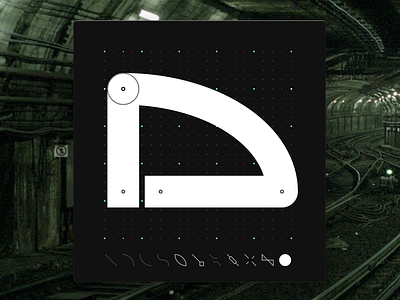 Letter D - CyberMunk Alphabet black cybermunk cyberpunk design dotgrid dribbble font futuristic grid myshots sideproject signs type
