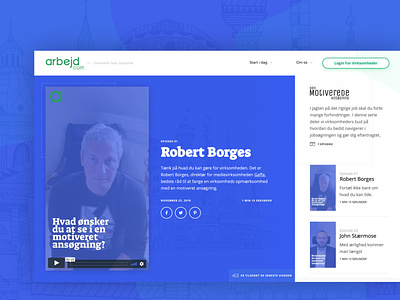 Arbejd dot com Stories blue stories video series web design webflow webflow cms