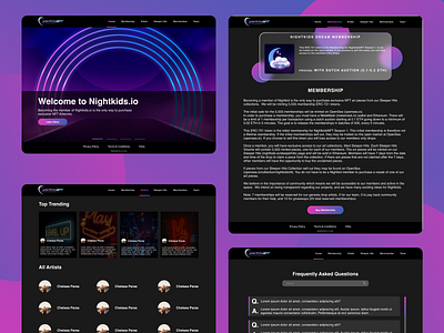 Nightkids.io NFT Website design ui ux webdesign