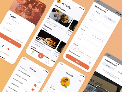 Restaurant Notifier App app design ui ux