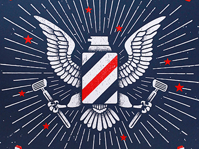 Barbasol Limited Edition Poster 828 america americana eagle logo poster shave shavingcream