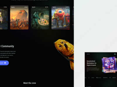 Squitre - NFT landing page by Aitanun Daniel Oseremen on Dribbble