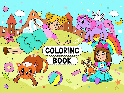 colouring book adobe illustrator colouring cute character cute illustration design illustration illustrator kids kidsillustration vector vector illustration