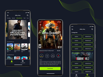 Milky Way - Game store App Concept