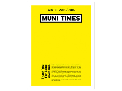 Muni Times Winter 2015/16 branding design editorial graphic layout muni municipal paul times winemakers zacarias