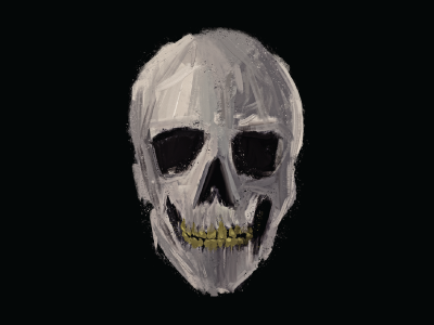 Skull digital oil painting photoshop skull