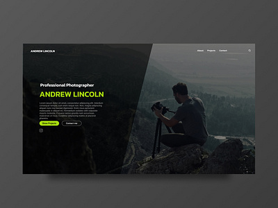 Photographer Portfolio Landing Page