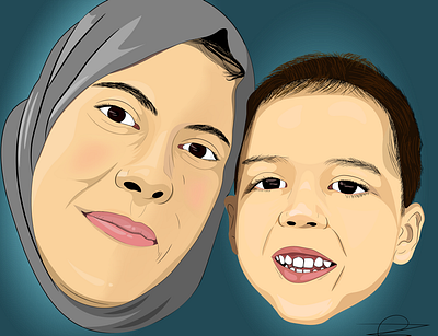 Meriem and her Adam art avatar face facebook gravatar illustrator logo profile vector