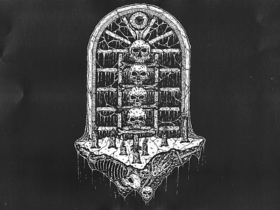 CRYPT WINDOWS art artist artwork band black dark darkart design art drawing ink