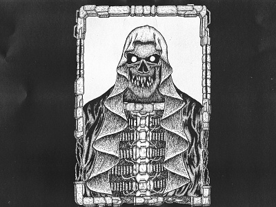 HONOR OF THE DEATH MACHINE art artist artwork band black dark darkart design art drawing illustrator ink inked metal skull skull art skull logo tshirt tshirt design