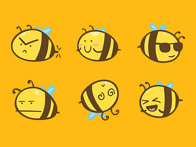 Buzz Bees - iMessage Stickers bees buzz emojis emoticons imessage stickers