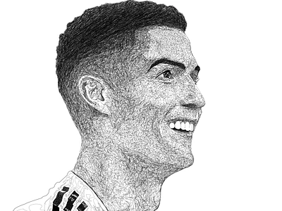 Cristiano Ronaldo abstract art black design figure football graphic illustration juventus line art man scribble art sports superstar vector