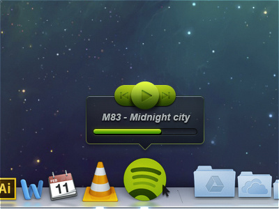 Spotify - Mouse over concept concept osx spotify