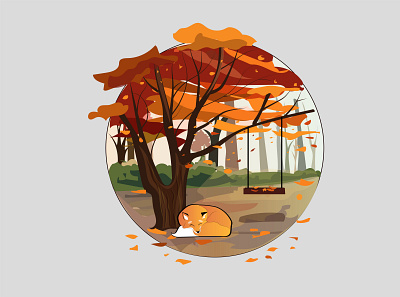 Autumn adobe illustrator art design flat icon illustration illustrator vector
