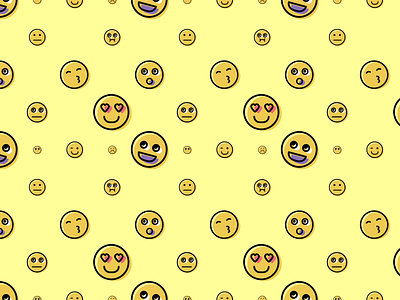 Prints pattern pattern patterns smiley face textile yellow