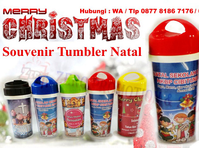 Jual Souvenir Tumbler T88 Spesial Natal Santa Claus botol branding branding design corporate custom design logo merchandise merry christmas minumplastik murah souvenir t88 t88 tumbler