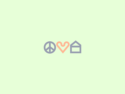Peace, Love, and Stayin' Home heart love peace stay home