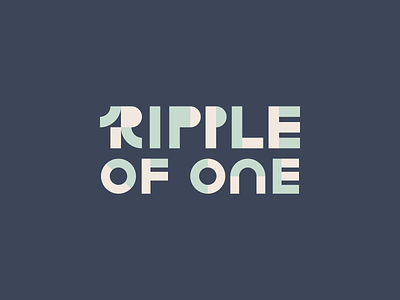 Ripple of One branding resale ripple signage typography wordmark