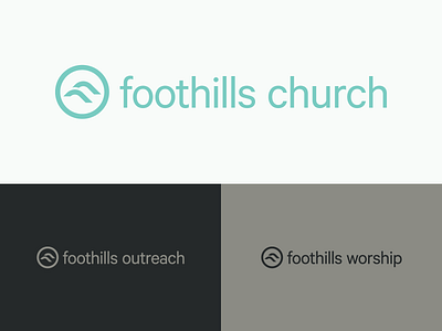 Foothills Church Wordmarks branding church logo