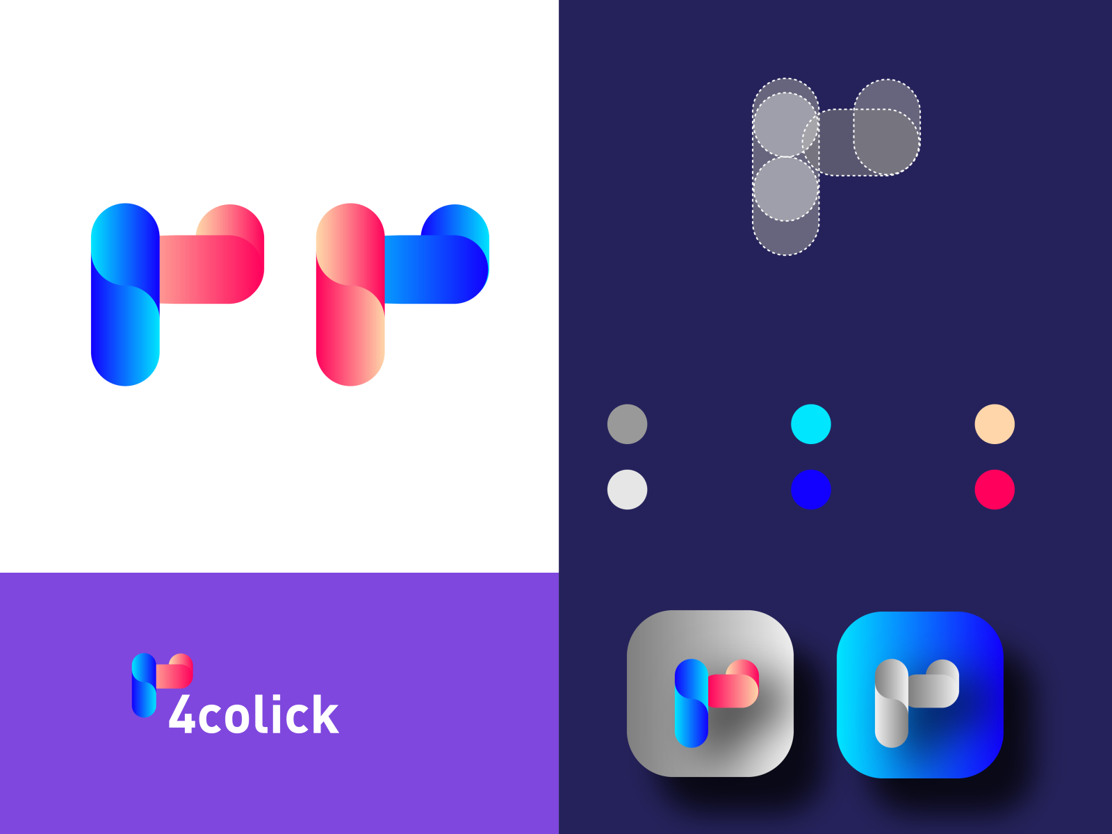 4 Clocik Logo Branding by Md Badhon on Dribbble